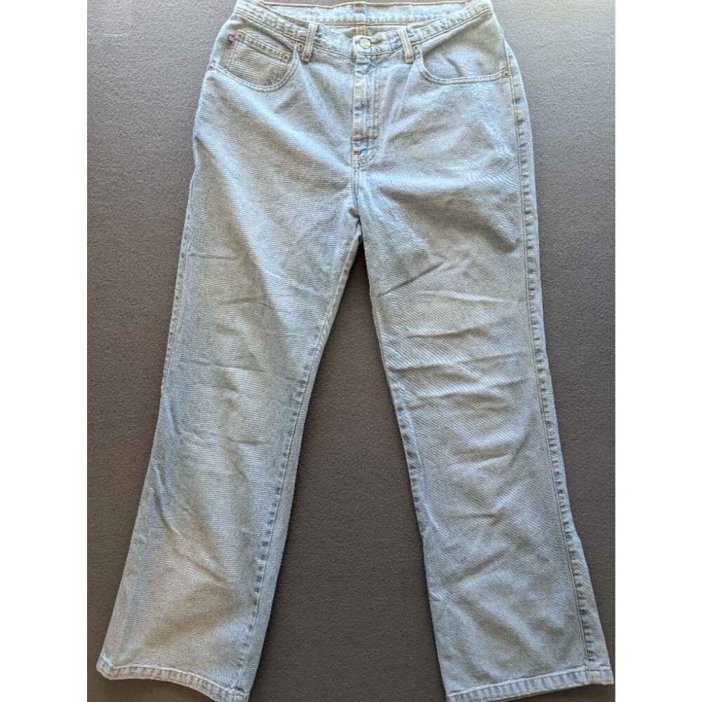 Vtg Polo Jeans Co. Ralph Lauren Women's Flag Patch Flare Jeans 12x31